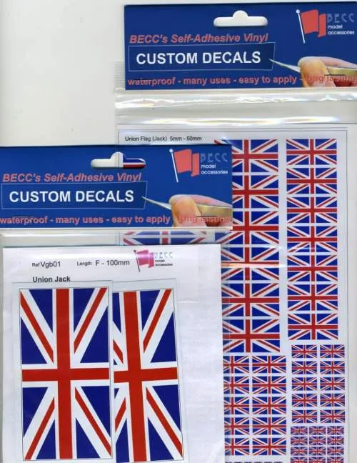 BECC GB Union Jack Present Day - Decal Multipack
