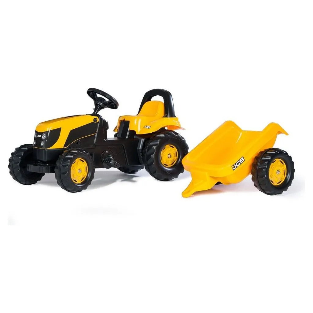 Rolly Toys JCB Tractor With Roll Bar & Trailer