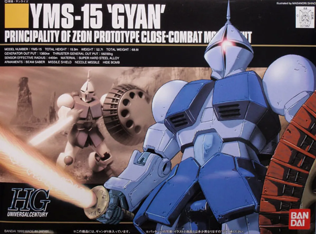 Bandai HGUC 002 Gundam YMS-15 GYAN 1/144 Scale Kit