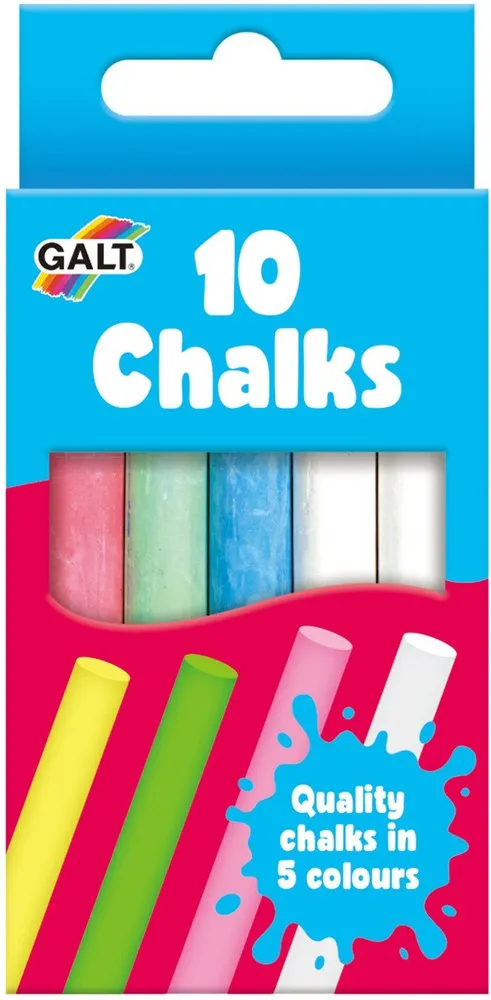 10 Chalks White and Coloured