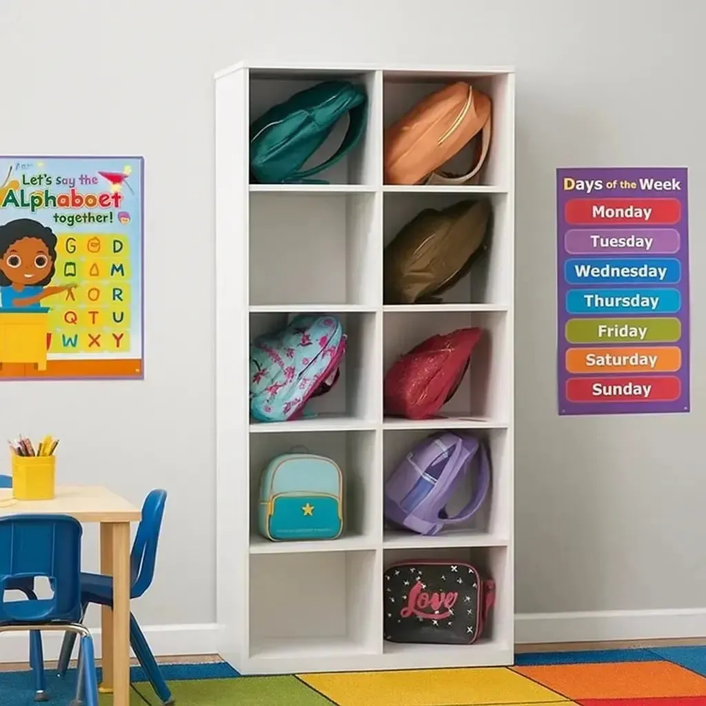 10 Bag Compartment Store In Grey