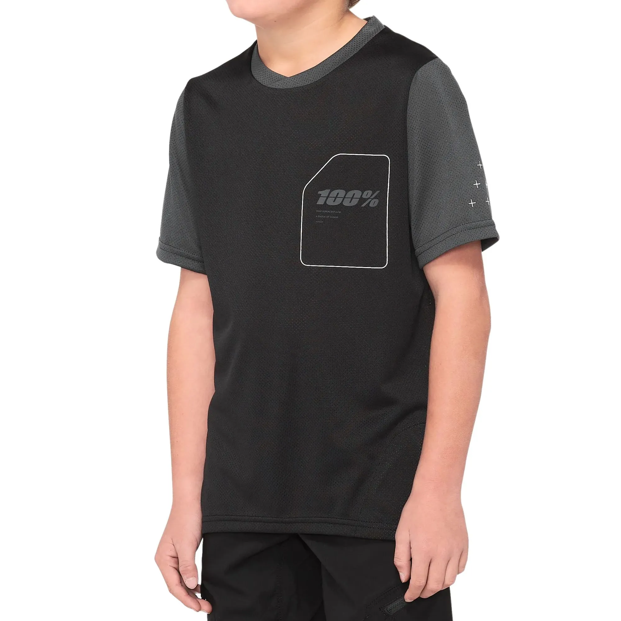 100% Ridecamp Youth Jersey - Black/Charcoal