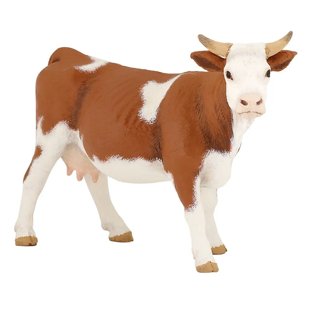 Papo Brown & White Simmental Cow