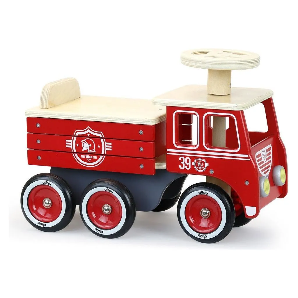 Vilac Ride On Wooden Firetruck
