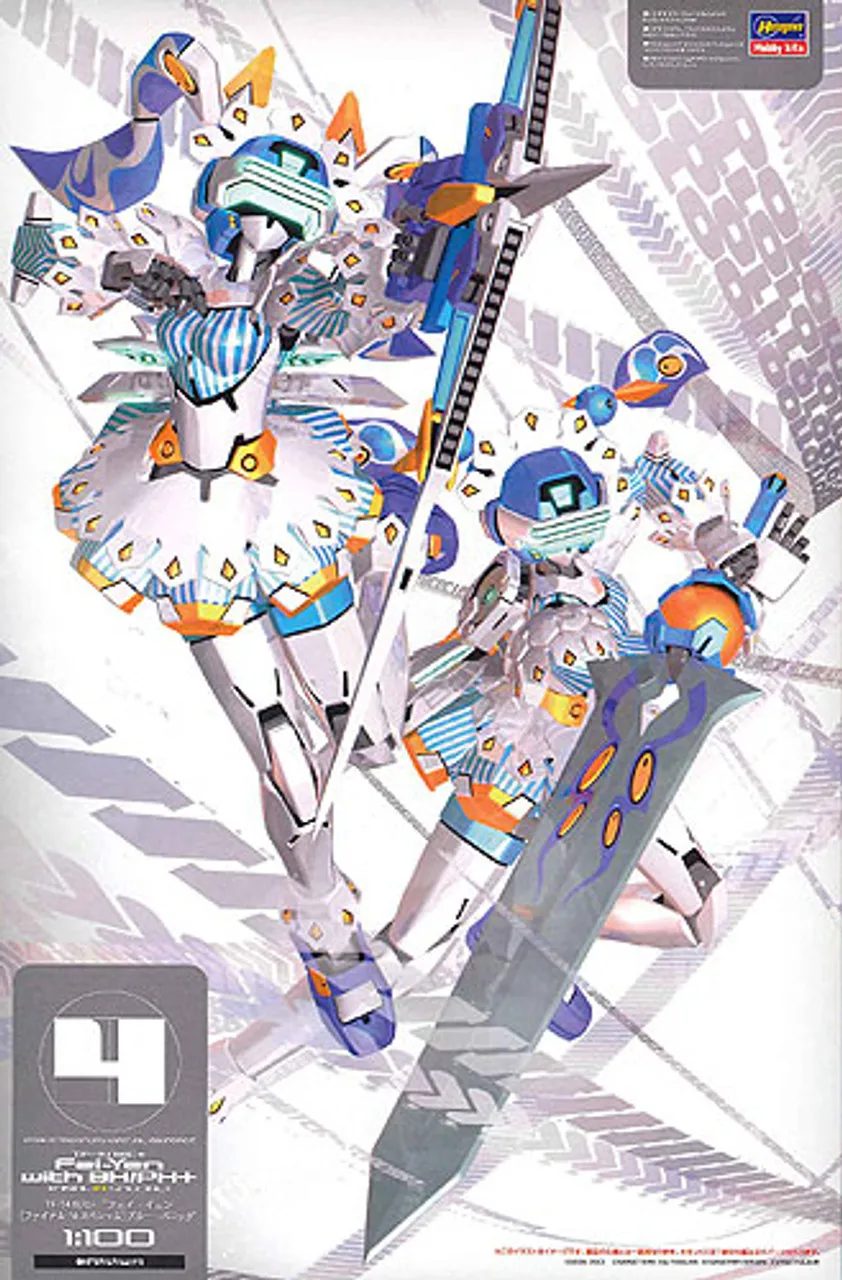 Hasegawa VR11 Virtual-On Marz TF-14B/C plus Fei Yen with Blue Panic 1/100 scale