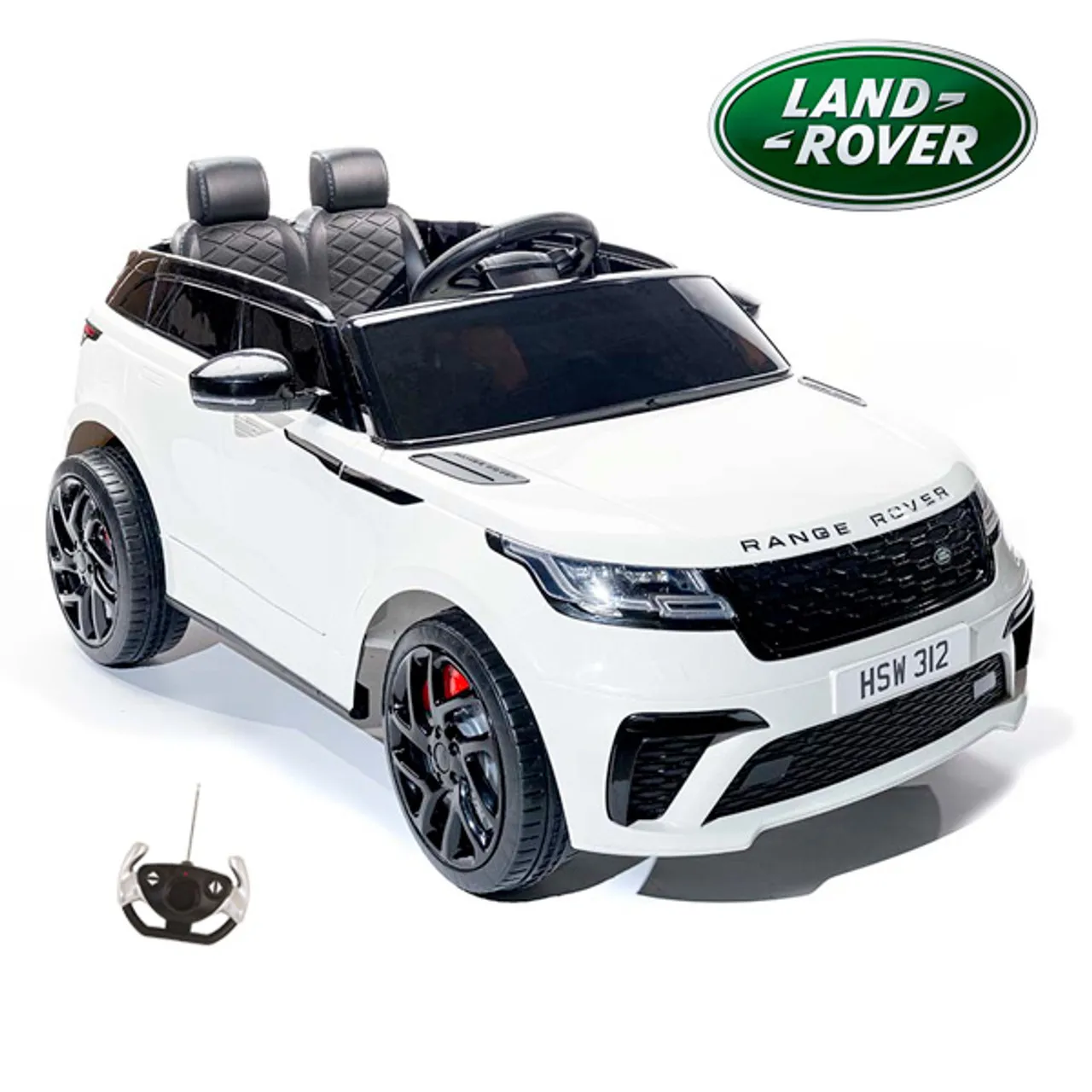 12v Official White Range Rover Velar Ride-in Car 2 Seat SUV