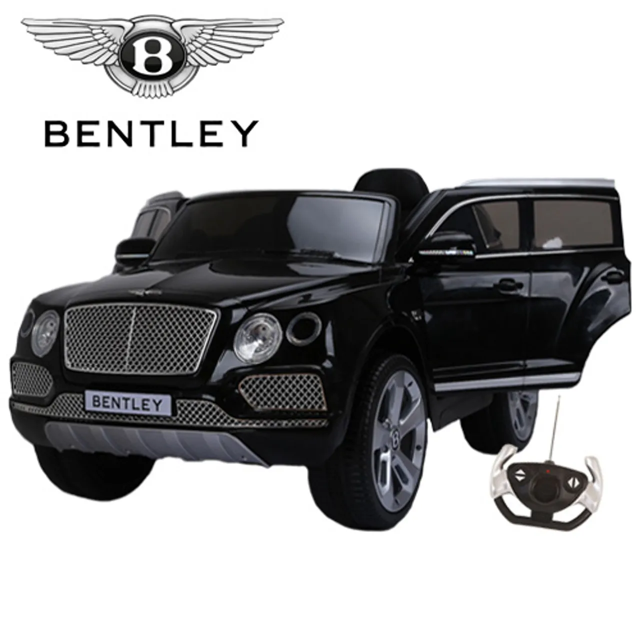 12v Licensed Black Bentley Bentayga SUV Kids Ride On Jeep