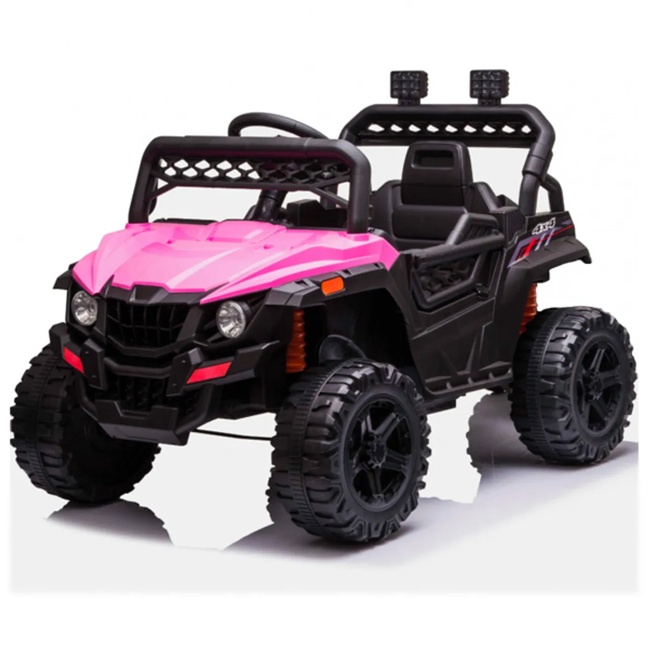 12v Ultimate Comfort Girls Pink UTV Off Roader with Leather Seat