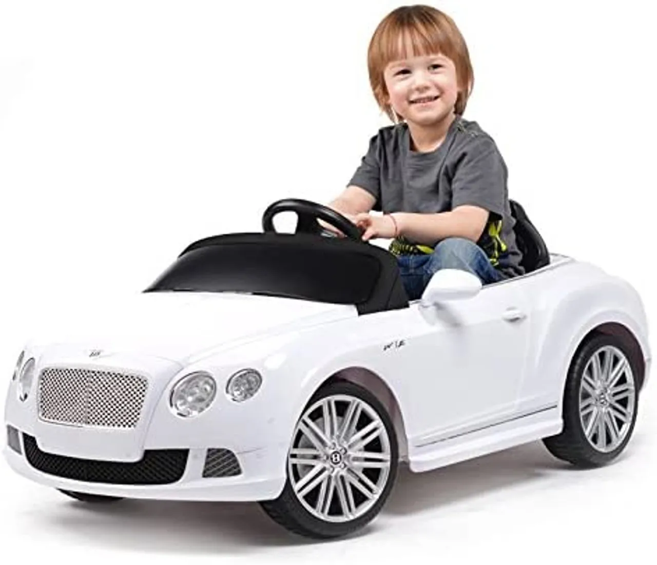 12v White Bentley Continental Ride Car with Remote Control