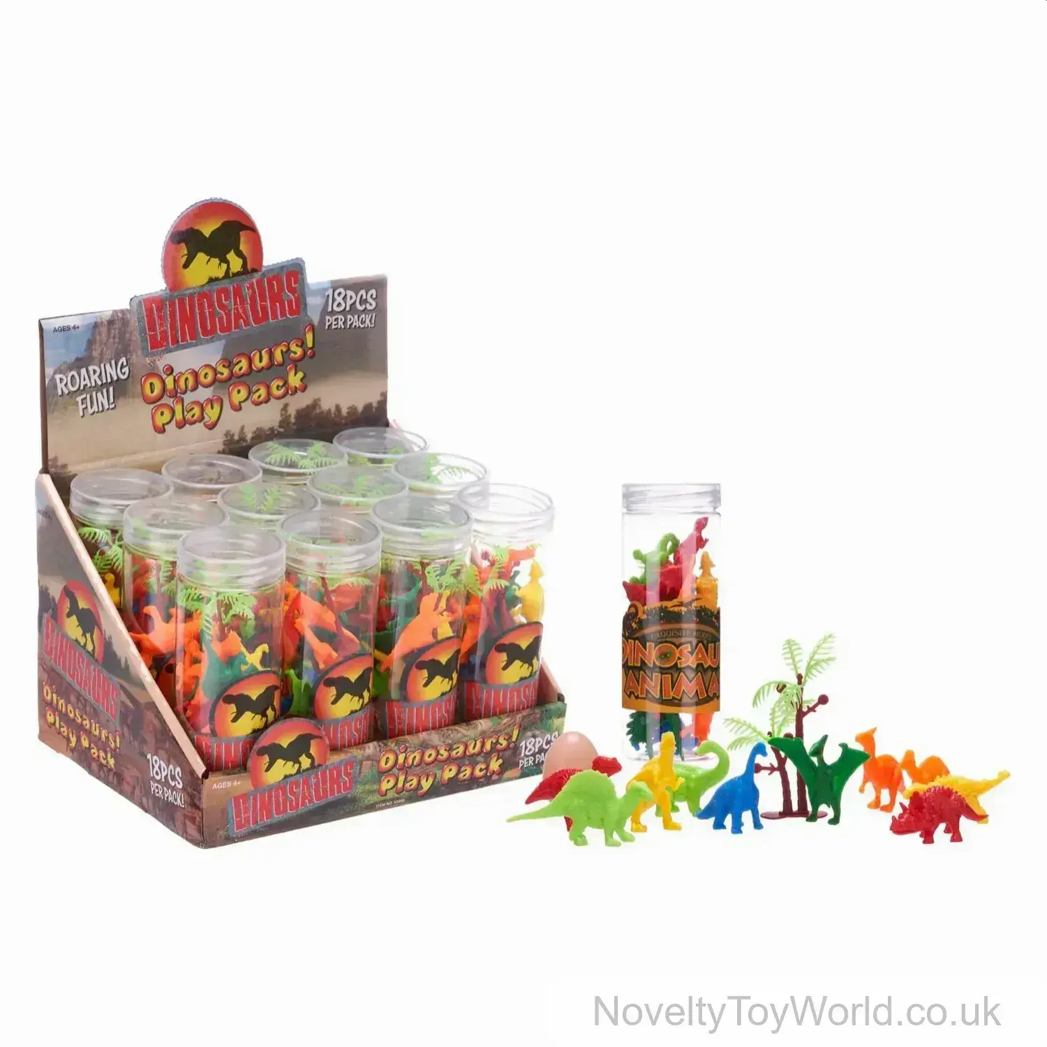 18 Piece Mini Dinosaur Figure Play Pack