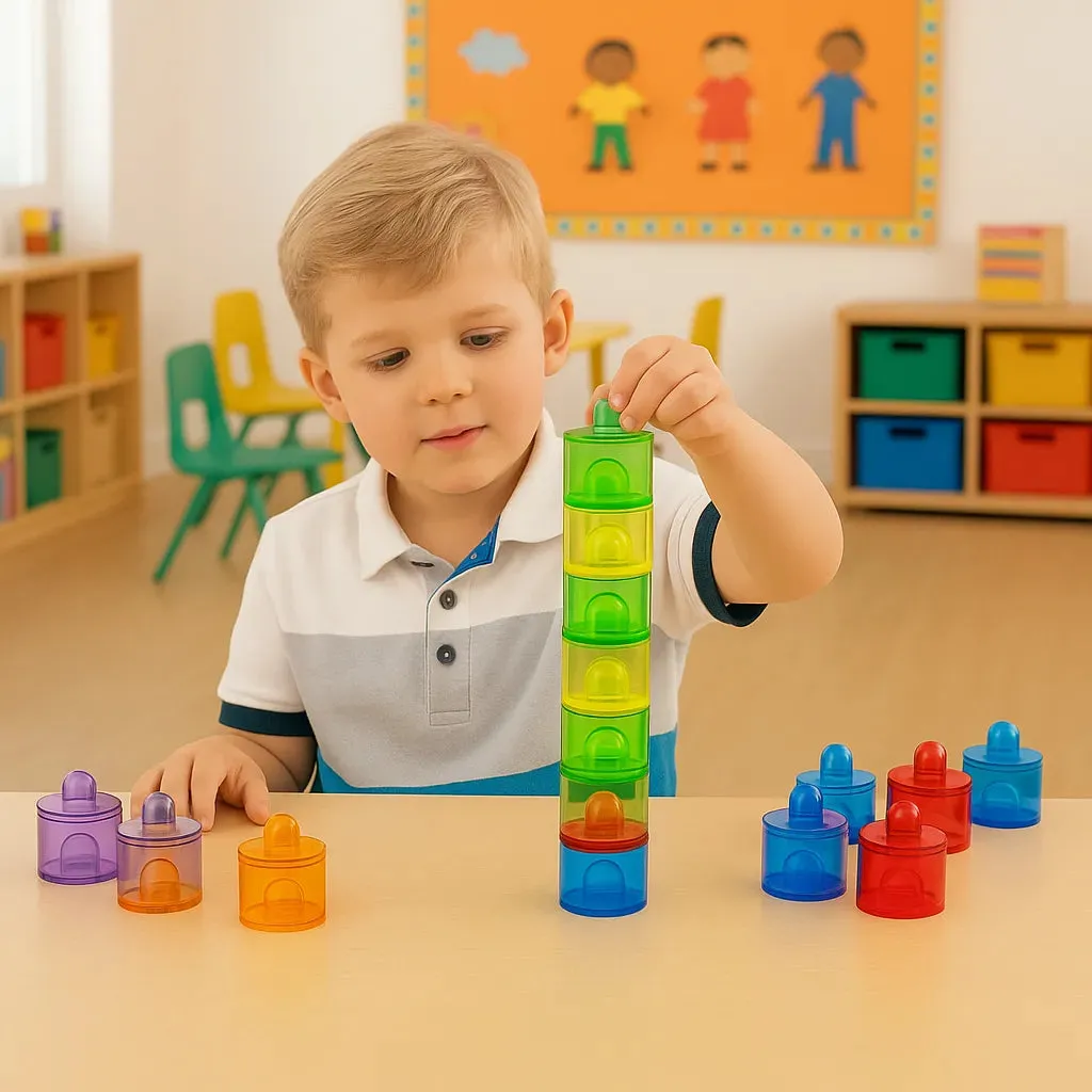 18 Piece Translucent Colour Pot Set