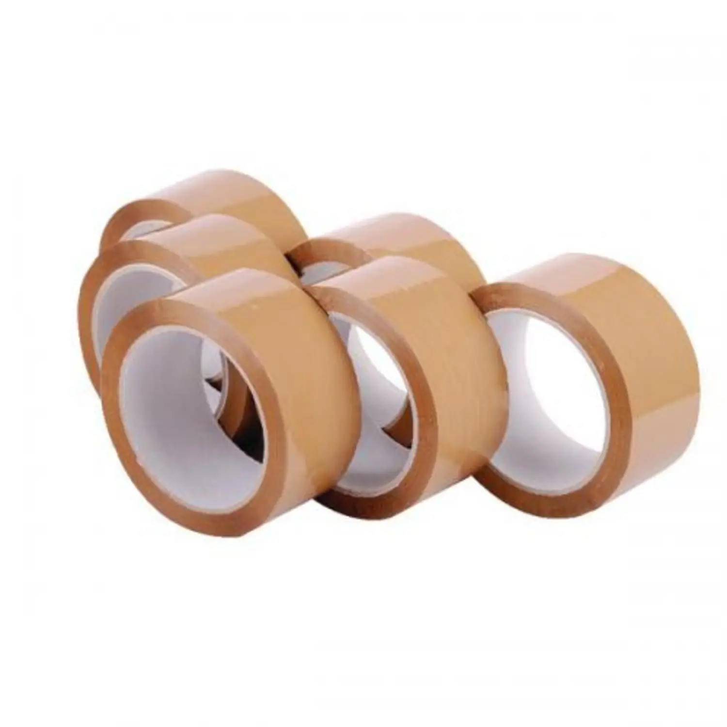 6PCS Brown Tape for Packing Boxes 50M – Brown Packing Tape Strong Adhesive Tape Package Tape Moving House Essentials – Brown Masking Tape for Packing Boxes