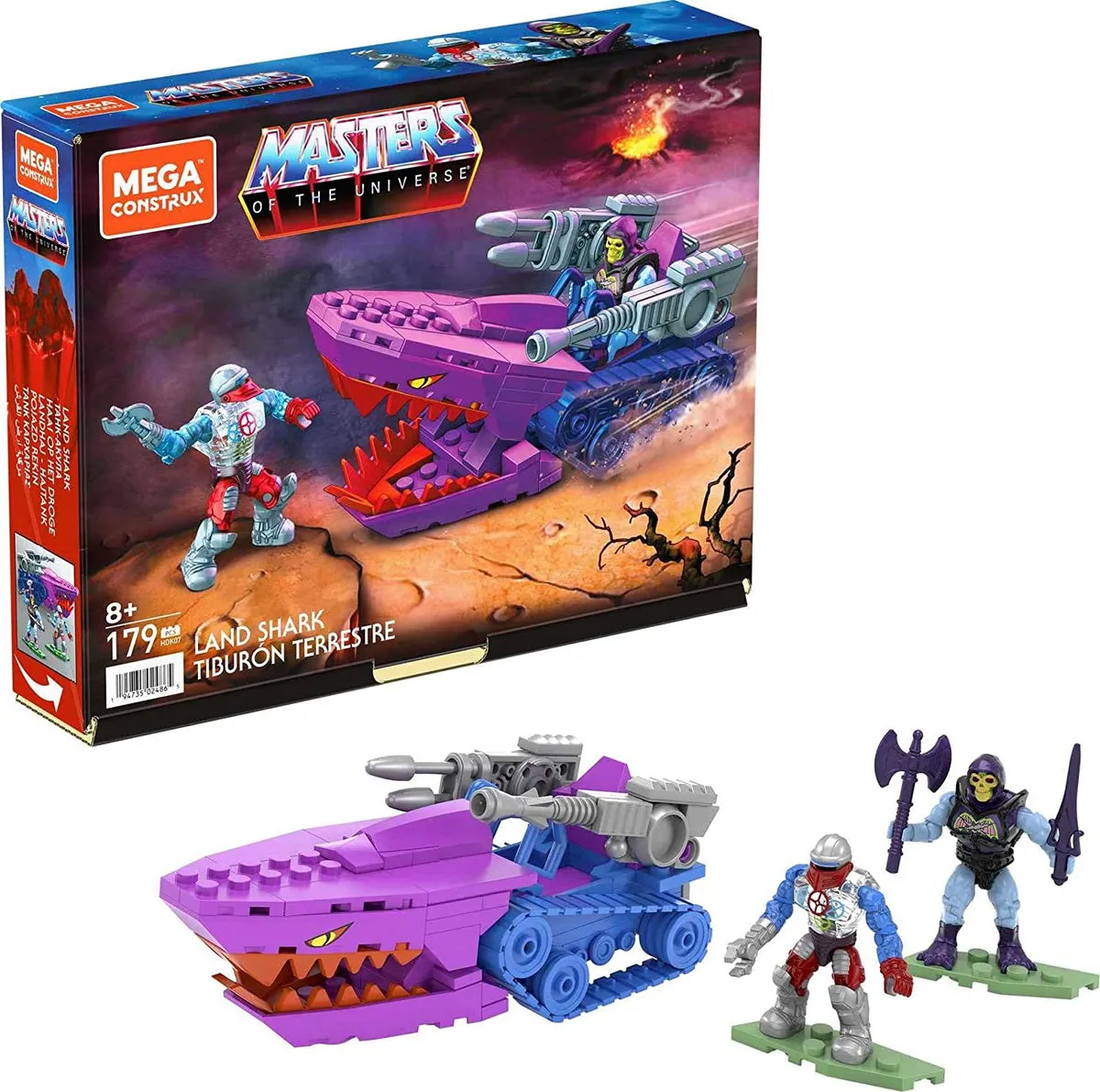 Masters of the Universe MEGA Construx Land Shark (HDK07) Collectible Attack Vehicle Set
