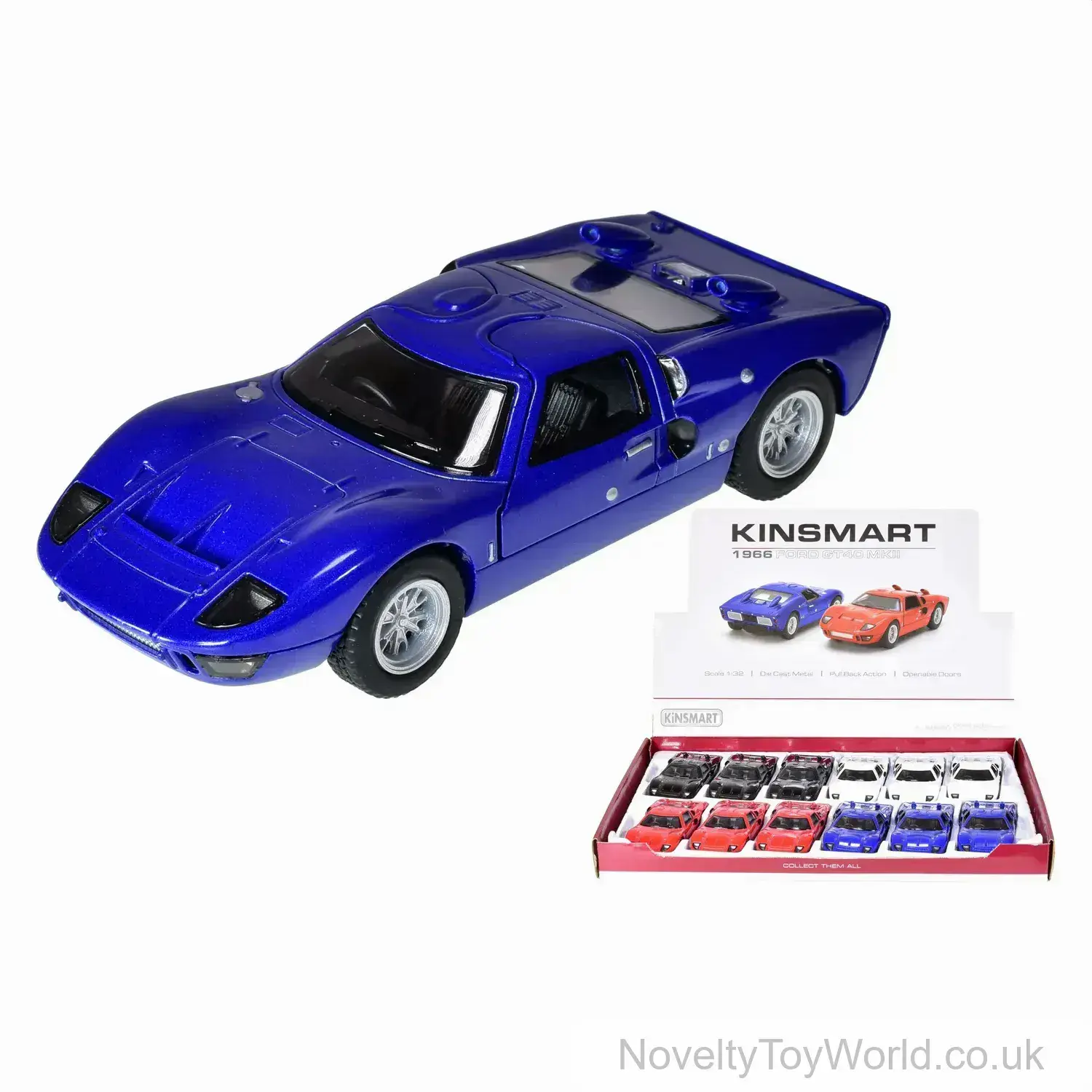 1966 Ford GT40 MKII Die-Cast Toy Car - 1 to 32 Scale