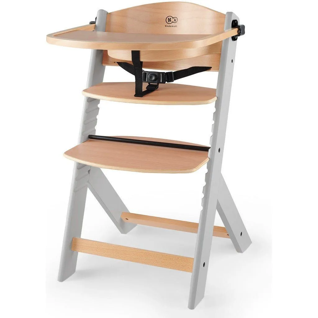 Kinderkraft Enock High Chair - Grey Wood