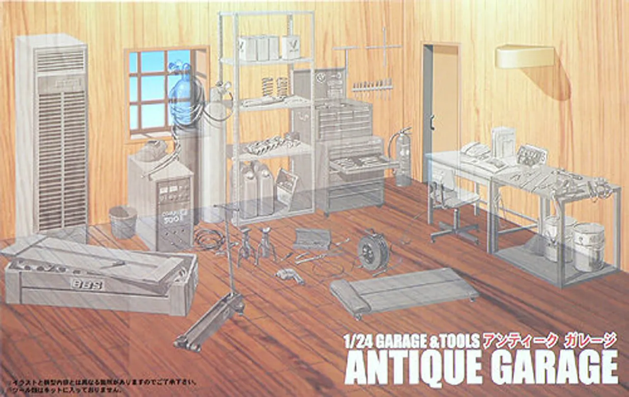 Fujimi GT12 111049 Garage & Tool Series Antique Garage 1/24 Scale Kit