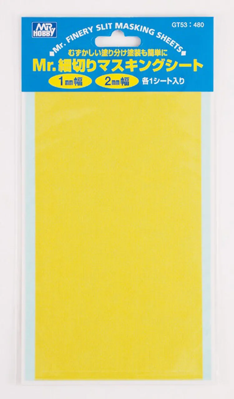 GSI Creos Mr.Hobby GT53 Mr. Finely Slit Masking Sheets 1mm & 2mm
