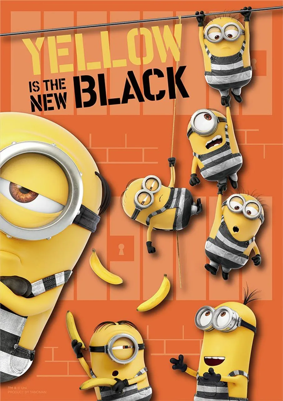 Yanoman Prism Art Jigsaw Puzzle 61-44 Despicable Me 3 Minions Yellow is the New Black (108 Pieces)