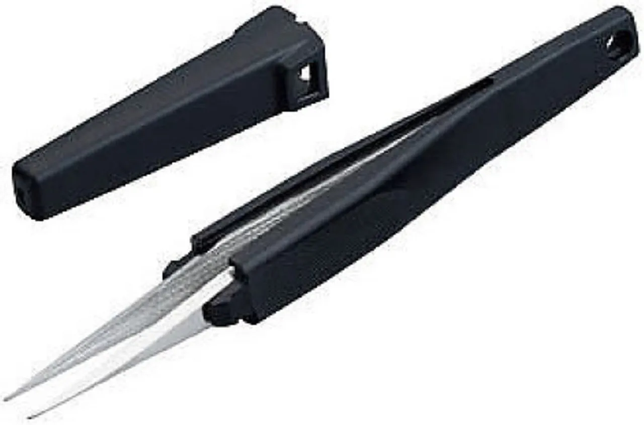 Hozan P-891-ESD ESD CUSHION GRIP TWEEZERS