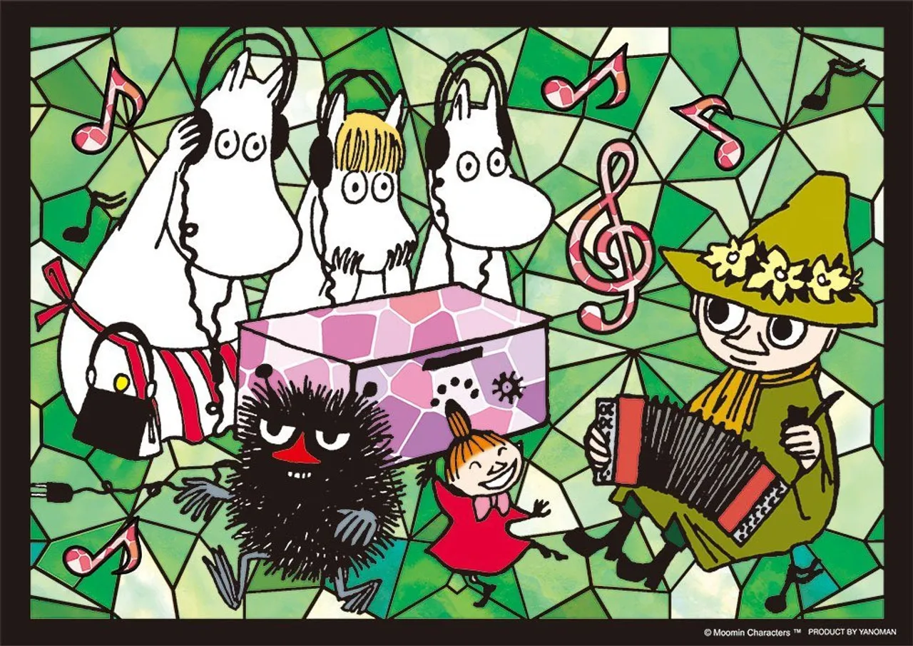 Yanoman Prism Art Jigsaw Puzzle 61-45 Moomin Music Life (108 Pieces)