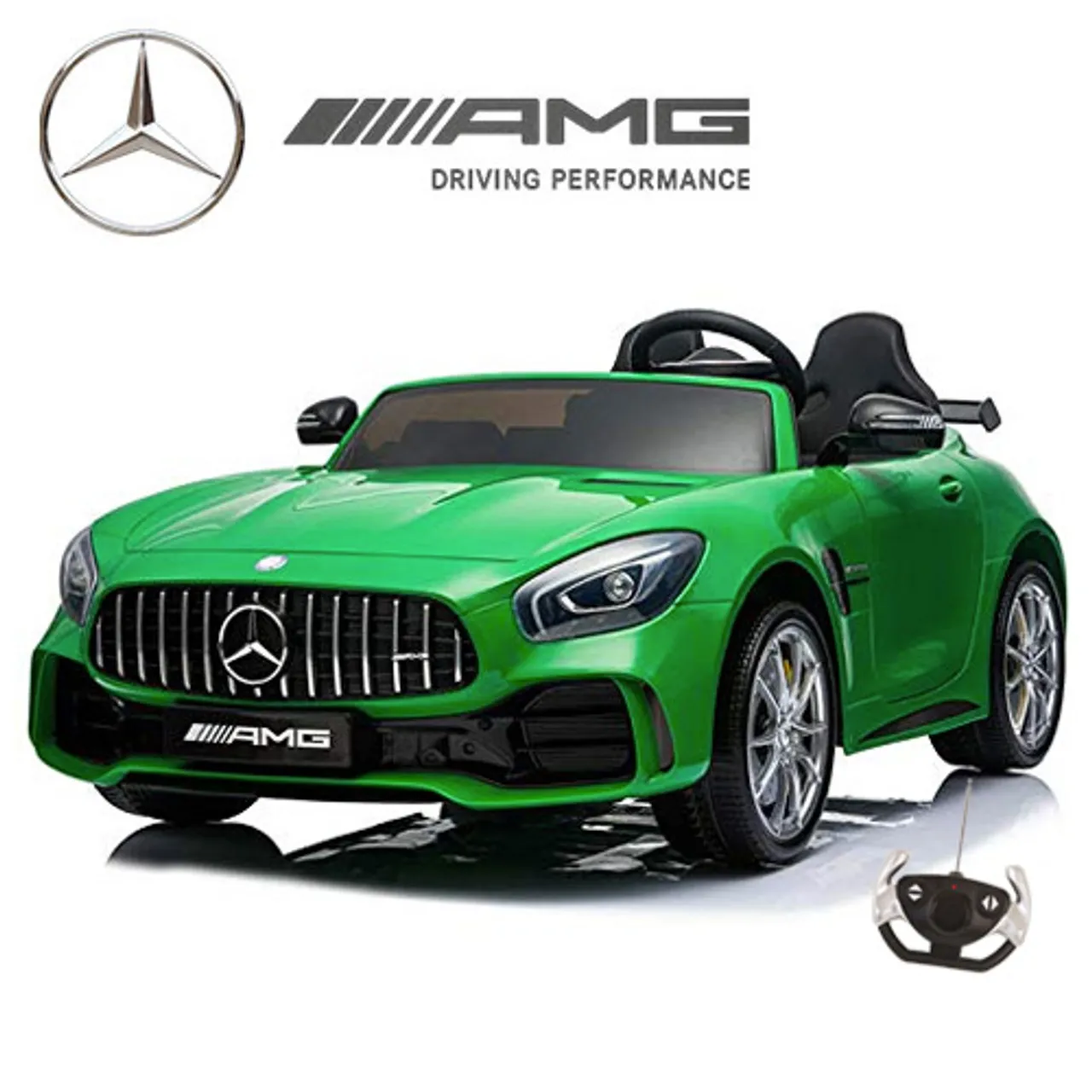 Large 2 Seat Kids Licensed Green 4WD 24v Mercedes GT Ride On