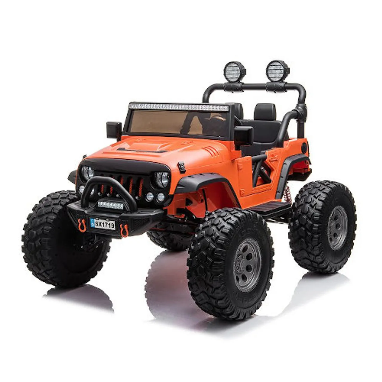 2 Seat Orange Childrens Electric Ride-in Suspension Monster Truck