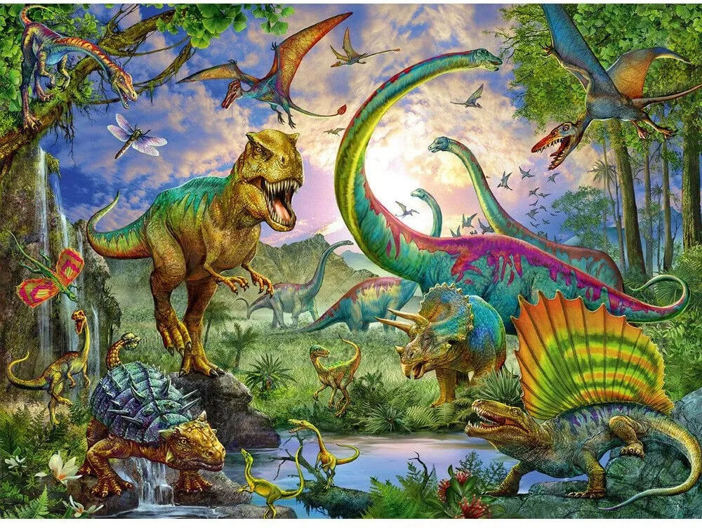 200 Piece Jigsaw Puzzle - Realm Of The Giants Dinosaurs XXL