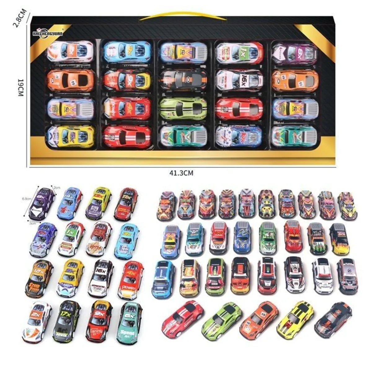 Toy Cars 20 Pack Pull Back Friction Collection