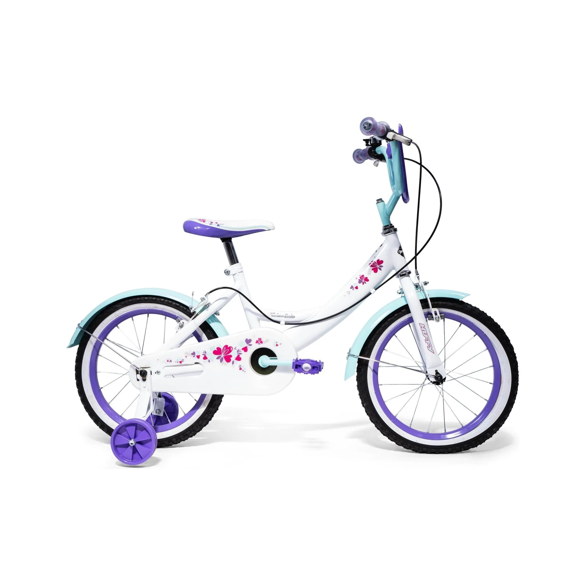 Huffy Creme Soda 16" Bike - White/Turquoise/Pink