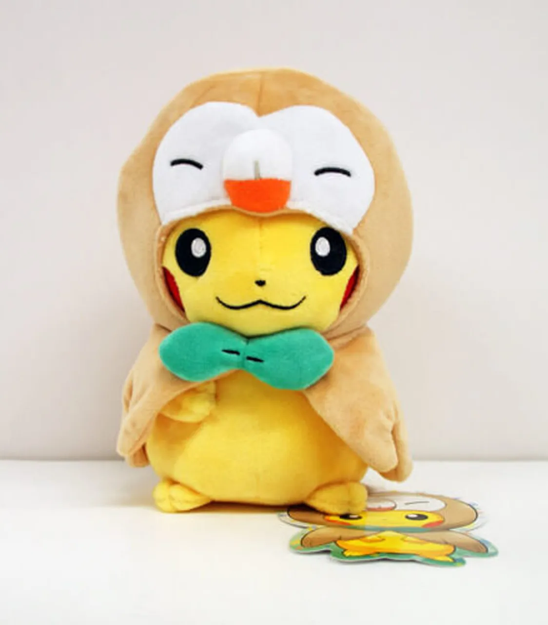 Pokemon Center Original Plush Doll Rowlet Poncho Pikachu