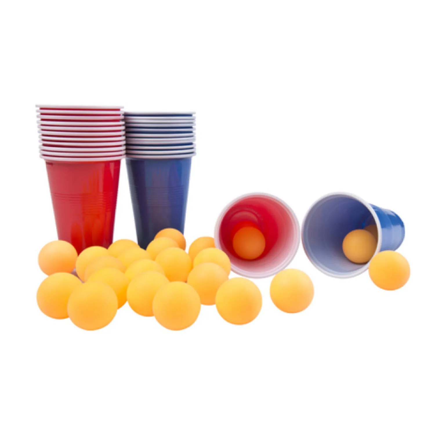 48PCS Adults Beer Pong Drinking Game Set with Ping Pong Balls and Cups – Beer Pong Set Party Games Adult Drinking Games Pub Games for Adults