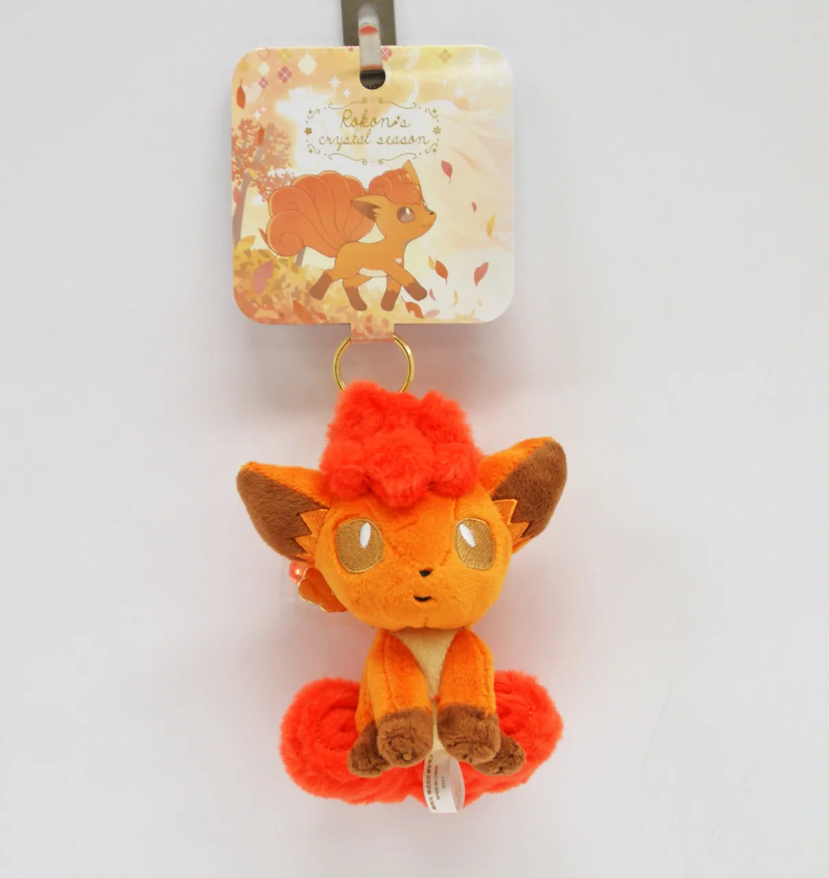 Pokemon Center Original Mascot Vulpix (Rokon) w/ Charm