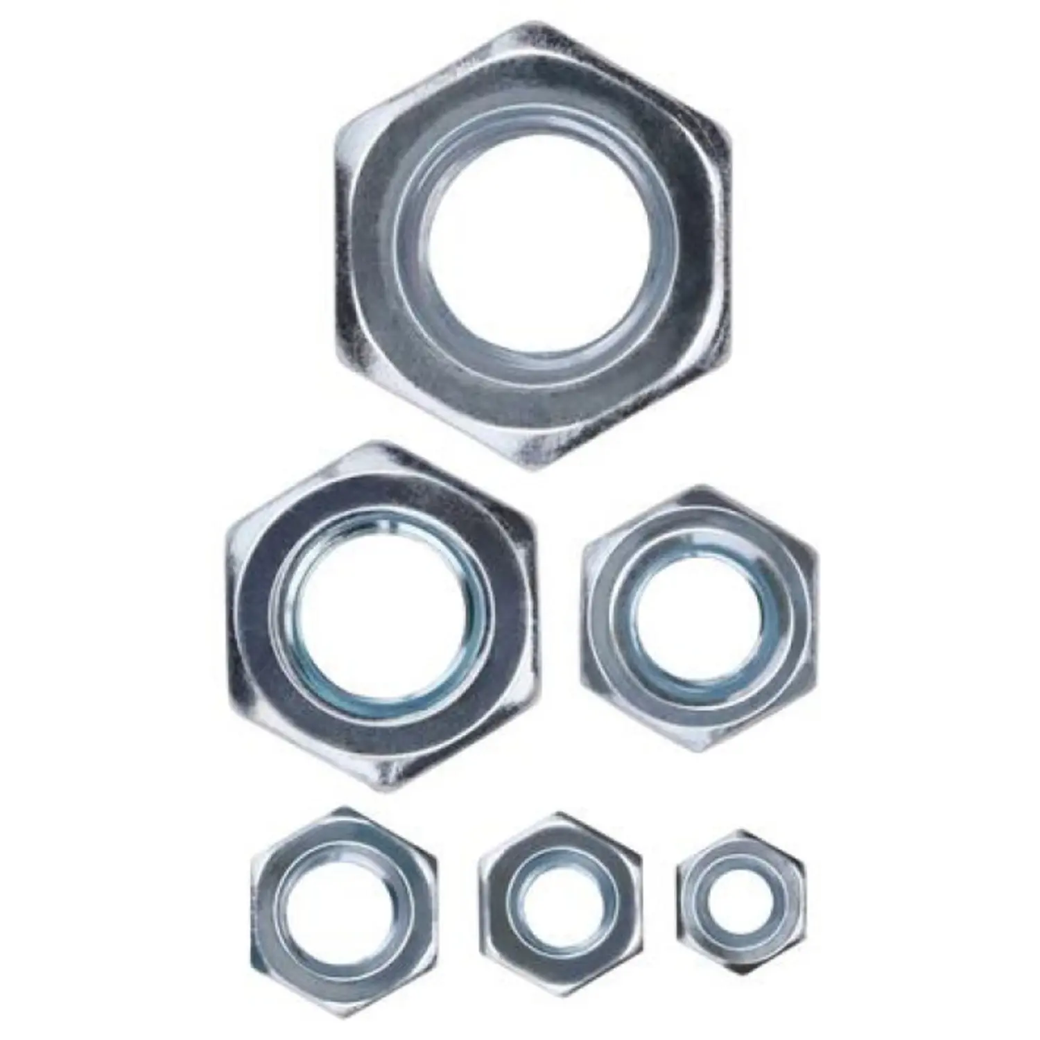 270PCS Mixed Lock Nuts Set M3 M4 M5 M6 M8 M10 with Transparent Plastic Box Case – Assorted Stainless Steel Hex Nut Self-Locking Lock Nuts Tool Kit Set