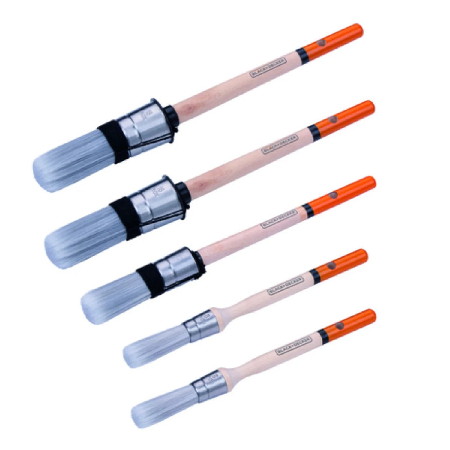 5PCS Wooden Round Paint Brush Set Hand Tools Wall Brush Accessories for Ceilings Furnitures Walls – Wall Painting Supplies Tools for Home Improvement Renovation Furnishing Decoration