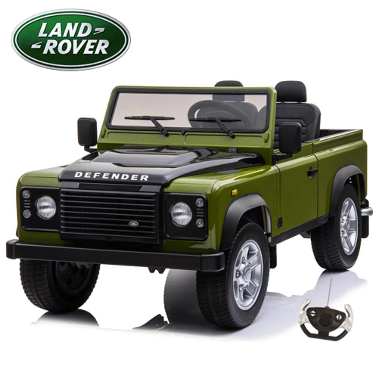 Top Spec 24v EVA Tyre 4WD Green 2 Seat Land Rover Defender