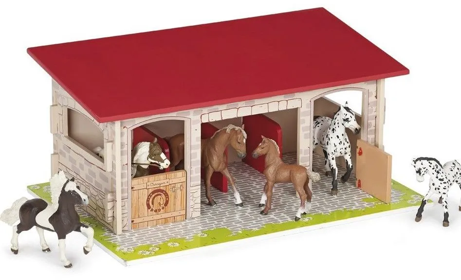 Papo Wooden Horse Stables