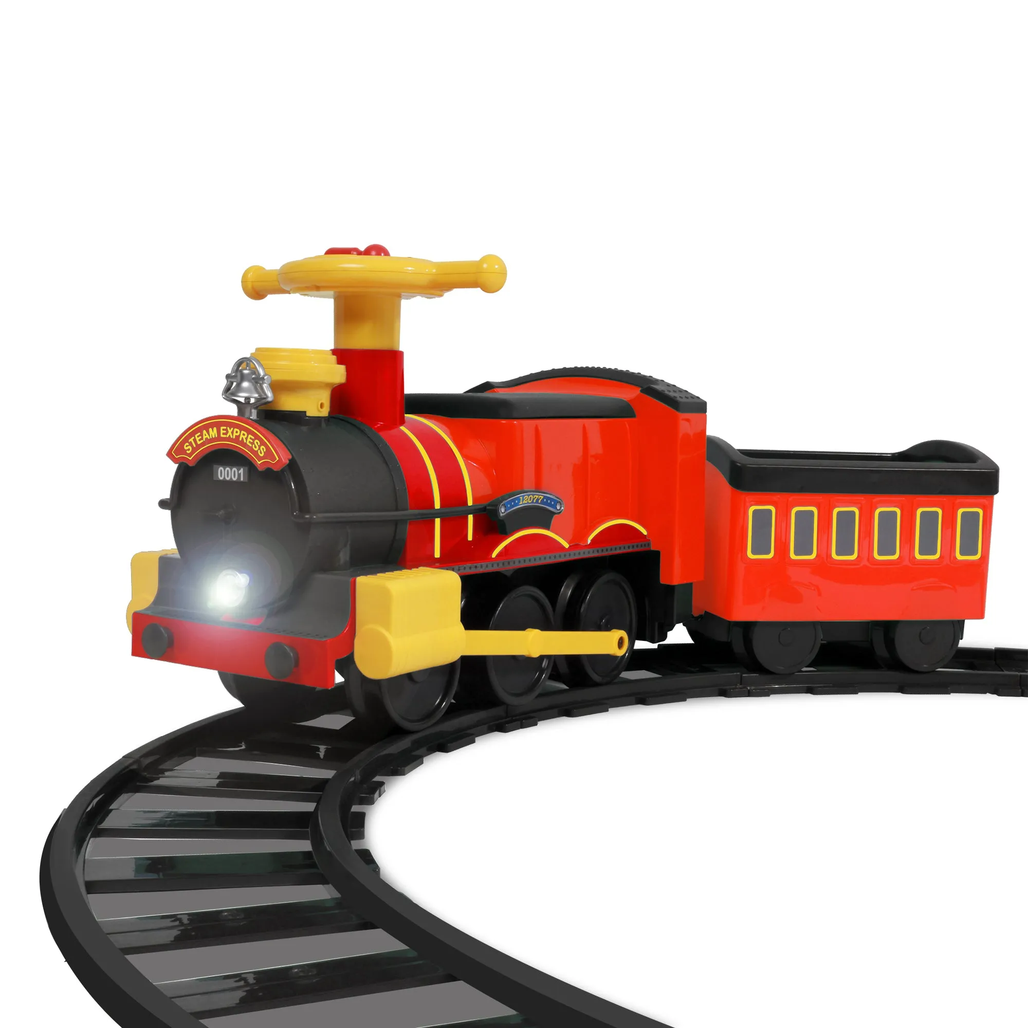 Steam Train 6 Volt with 4 Straight and 4 x Curved Track Pack