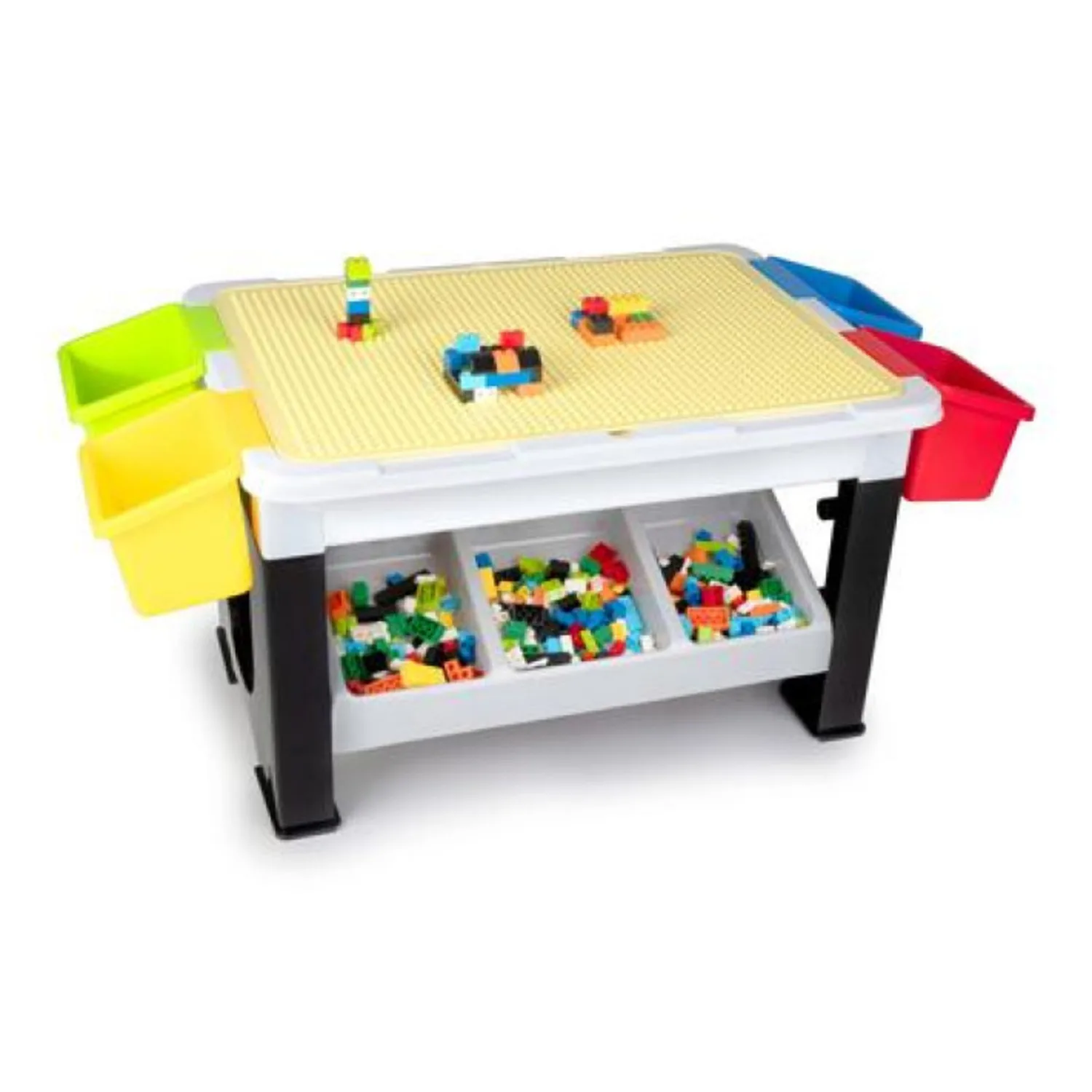 250+ PCS Building Block Table with Storage for Kids – Educational Activity Table Creative Fun Learning Game for Children