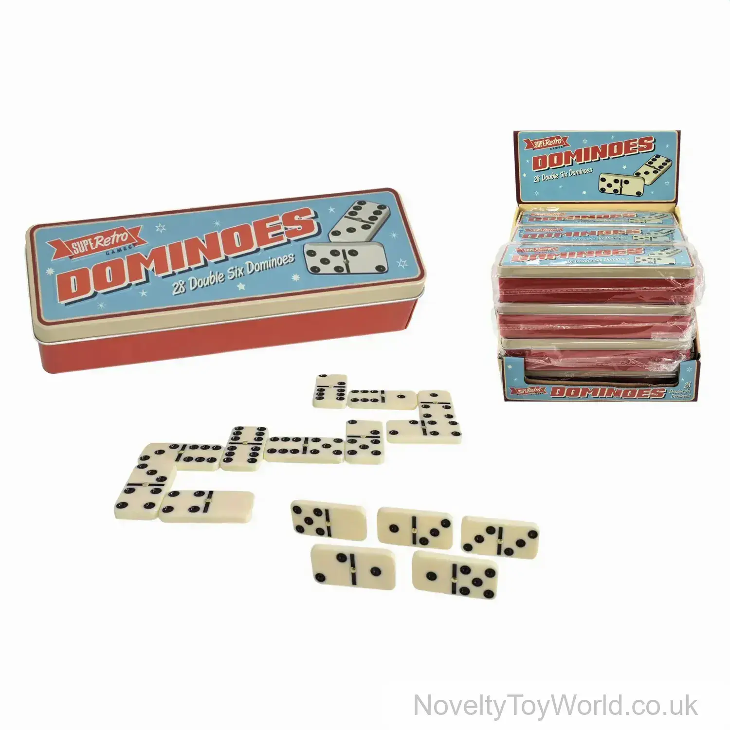 28 Piece Dominoes Set In Metal Tin
