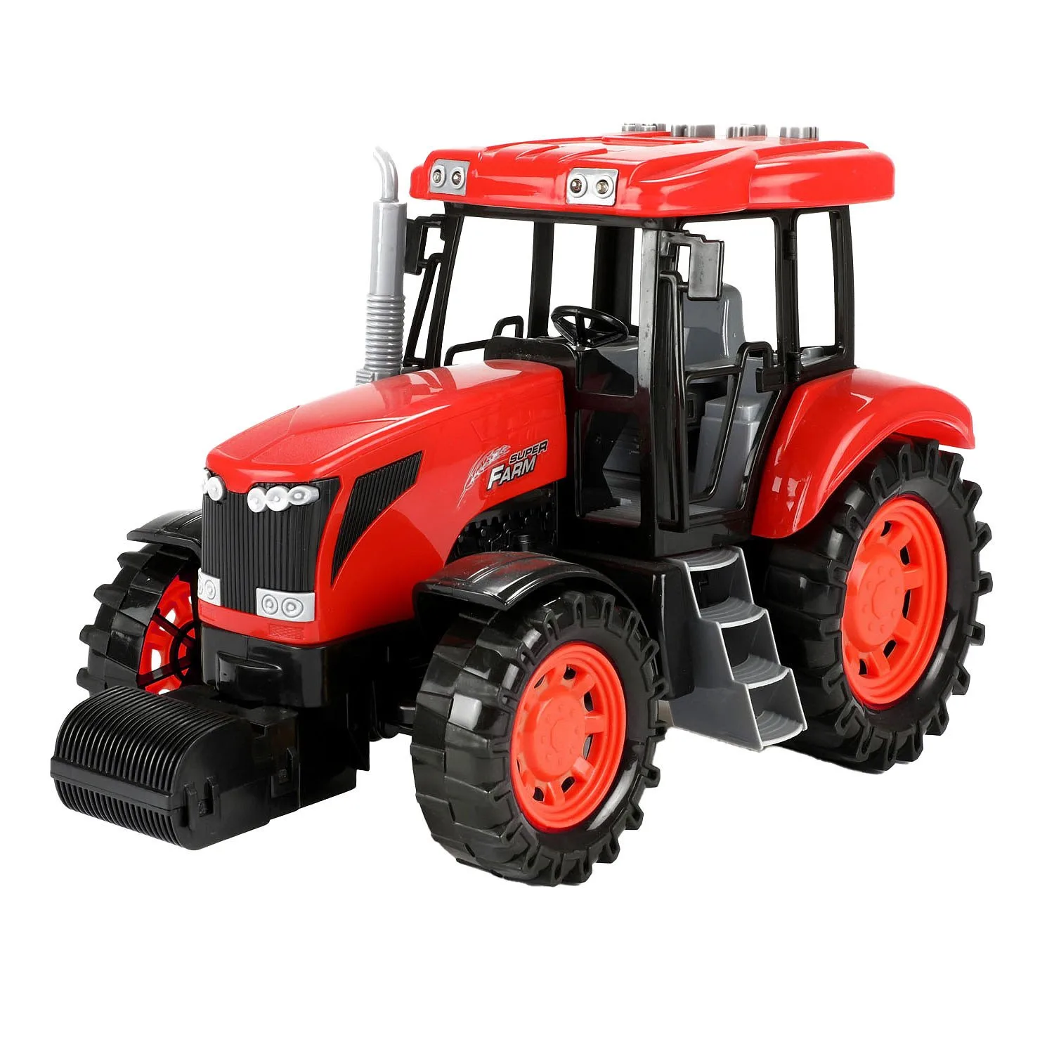 27CM Friction Powered Red Tractor Toy with Light and Sound for Kids – Tractor Toys Farm Toys for 3 Year Old Boys – Farm Tractor Toys for Children Boys and Girls