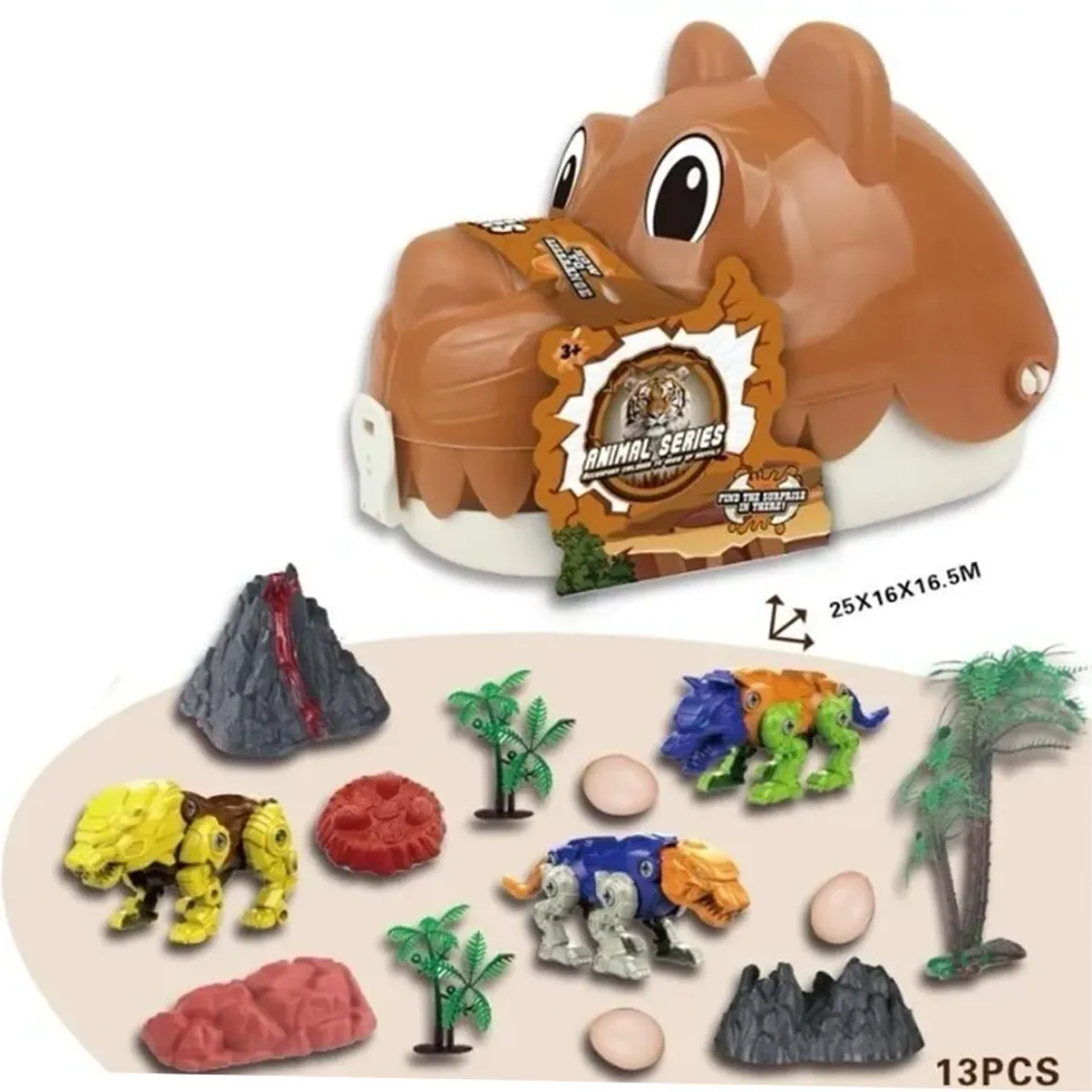 Animal Playset in Carry Case Storage Backpack