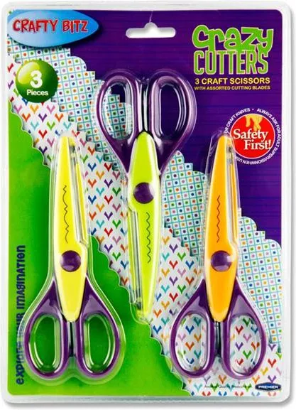 3 Crazy Cutters Craft Scissors