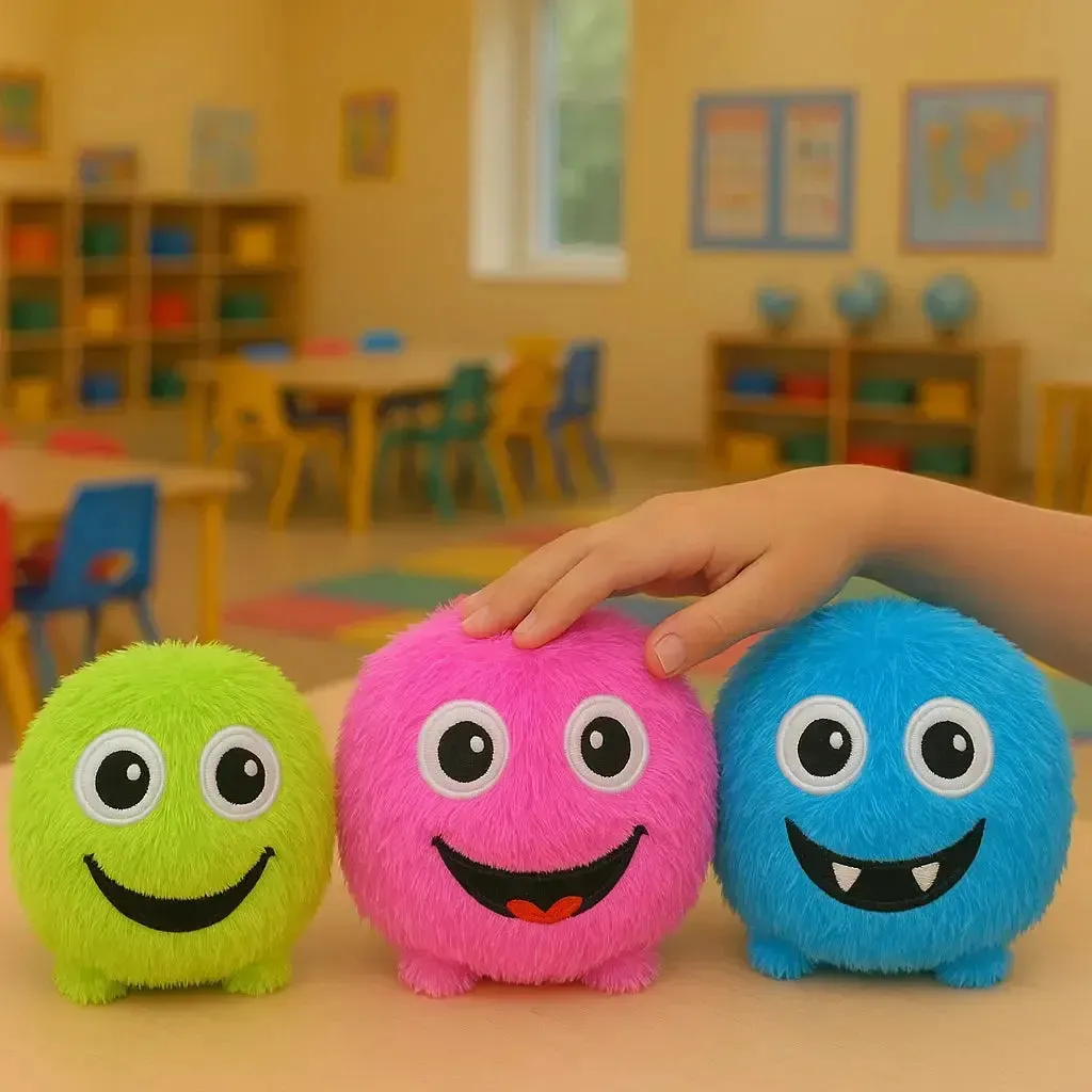 3 Pack Fuzzy Face Giant Balls