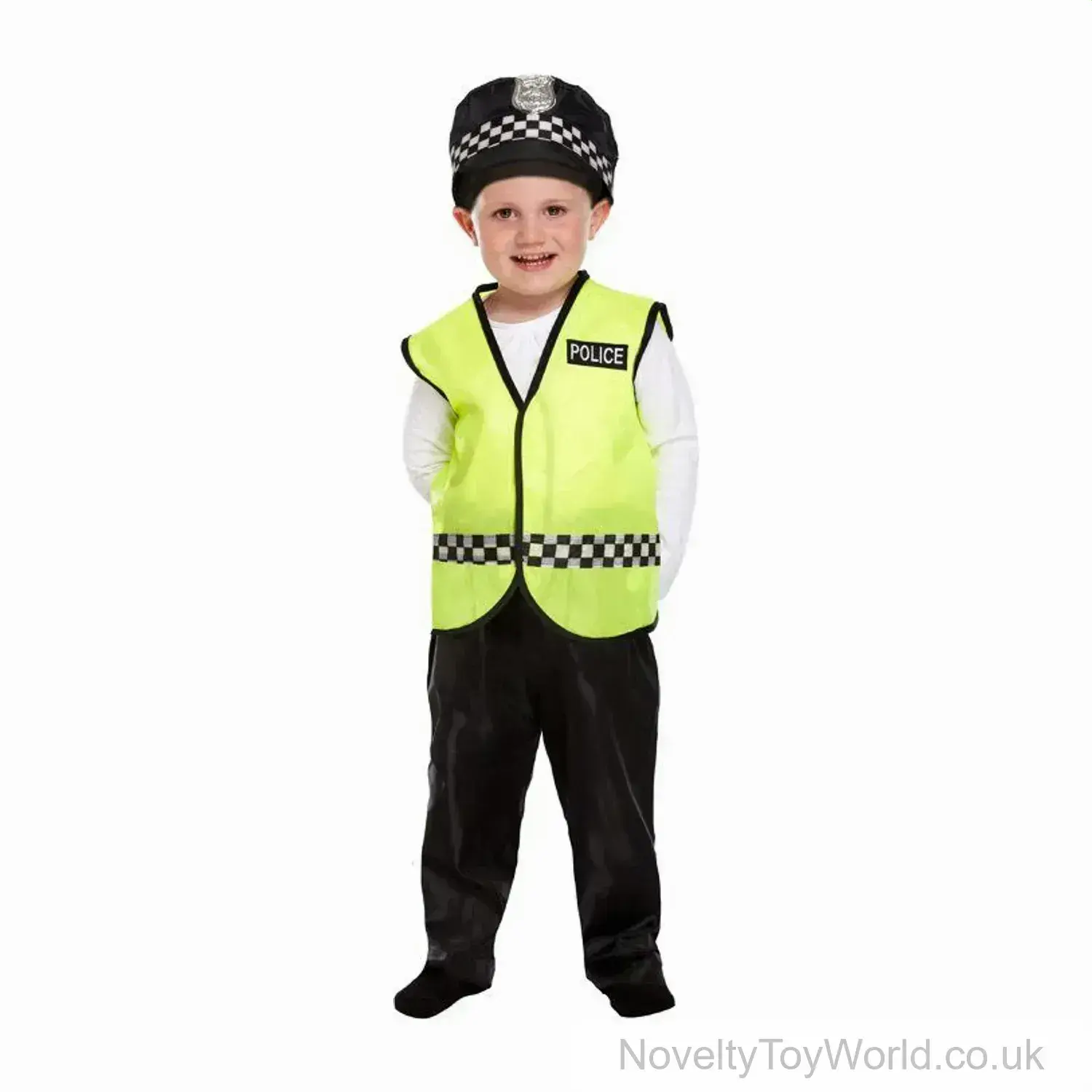 3 Piece Police Officer Fancy Dress Costume - Toddler 3 Years