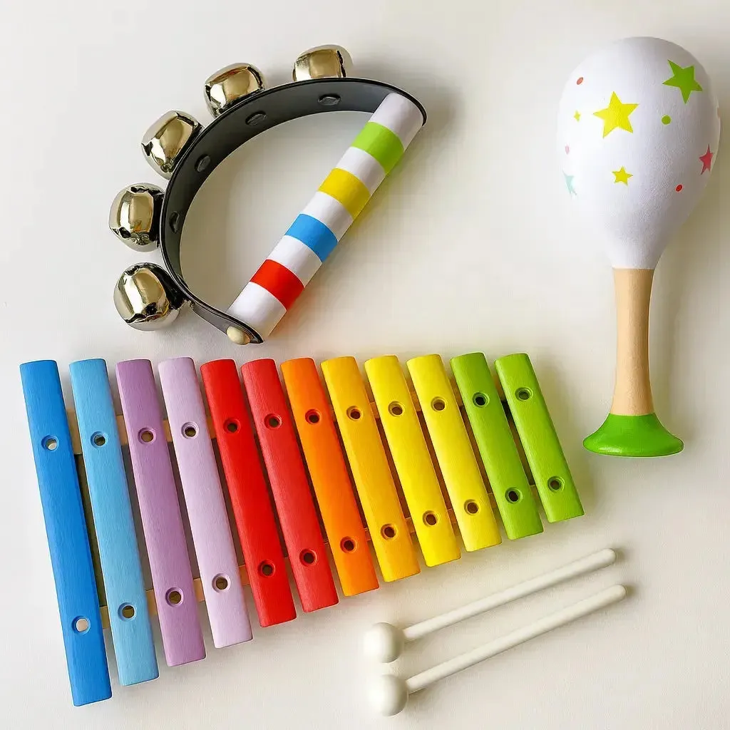 3 Piece Wooden Music Set