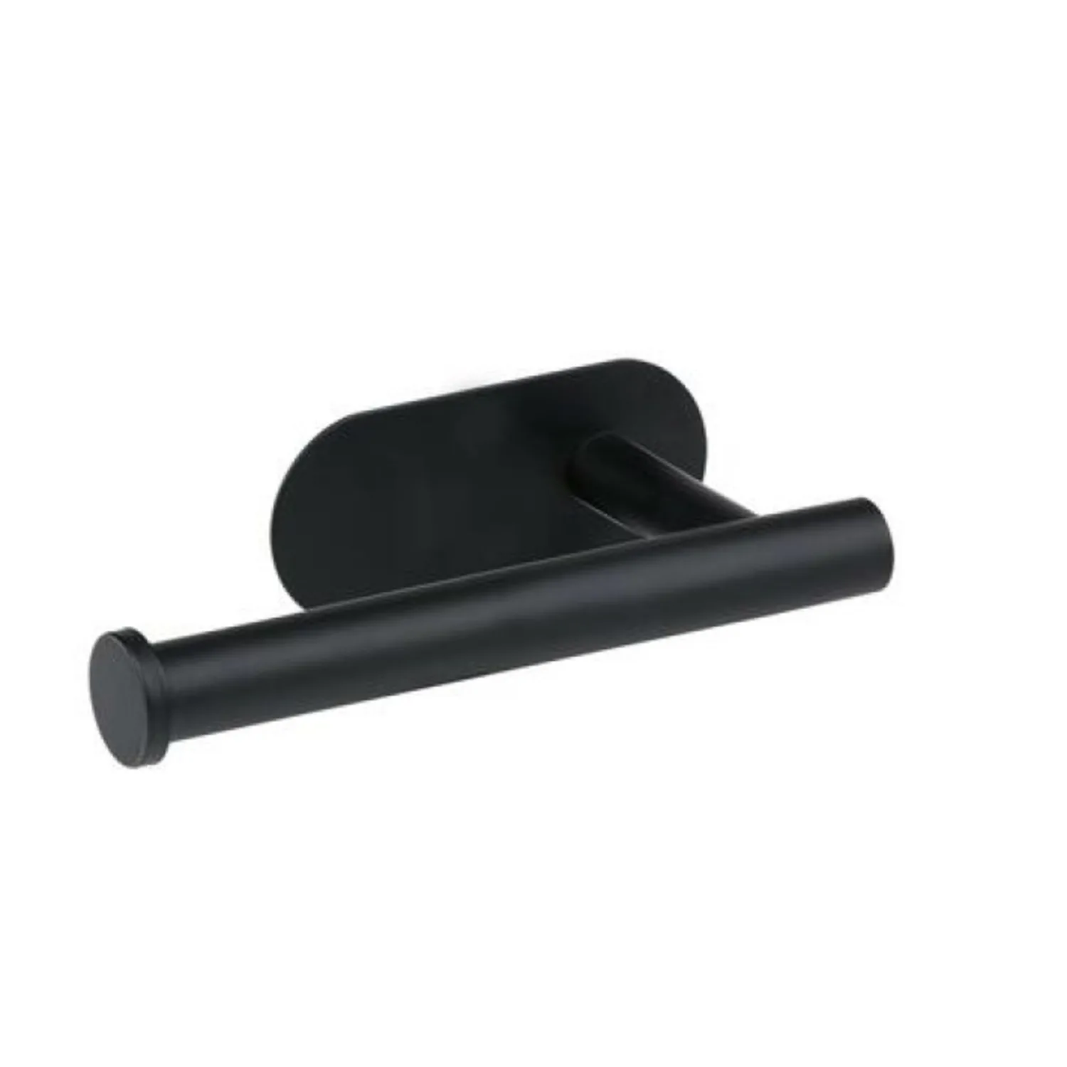 16CM Toilet Roll Holder Black Wall Mounted Bathroom Accessories – Bathroom Toilet Roll Holder Self Adhesive Toilet Accessories