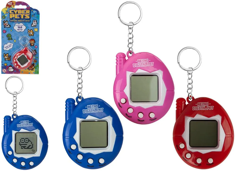 168 In 1 Cyber Pet Game With Keychain