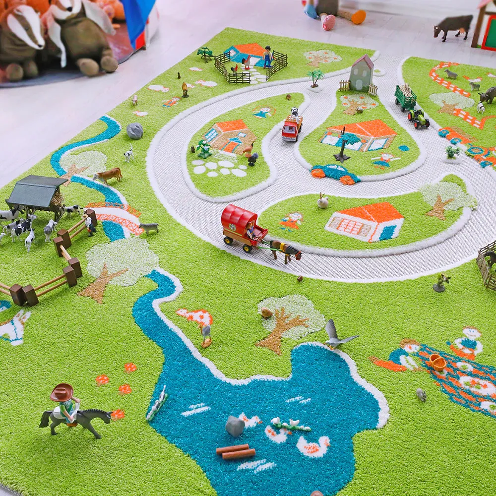 Activity 3D Textured Theme Play Rug