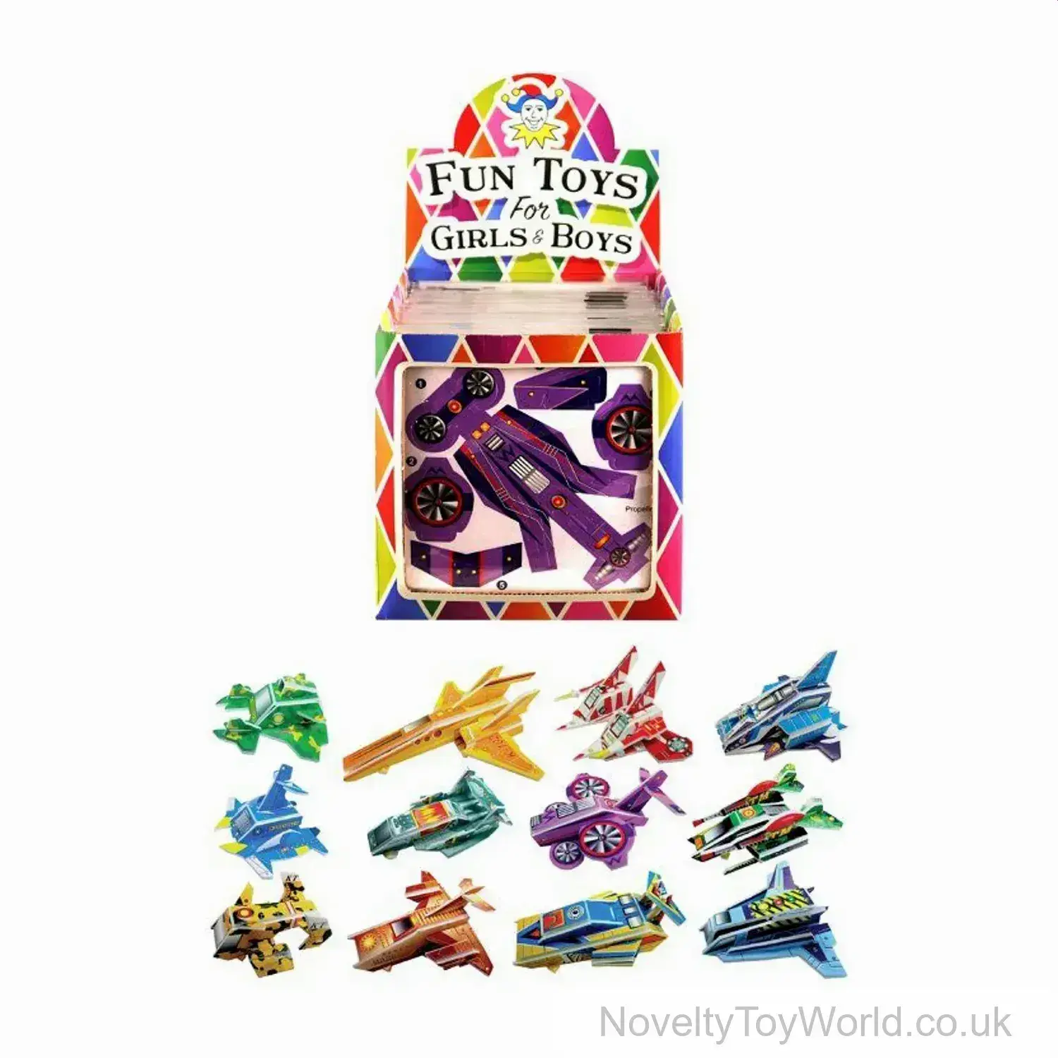 3D Make Your Own Space Ships Crafting Puzzle - 12 Assorted