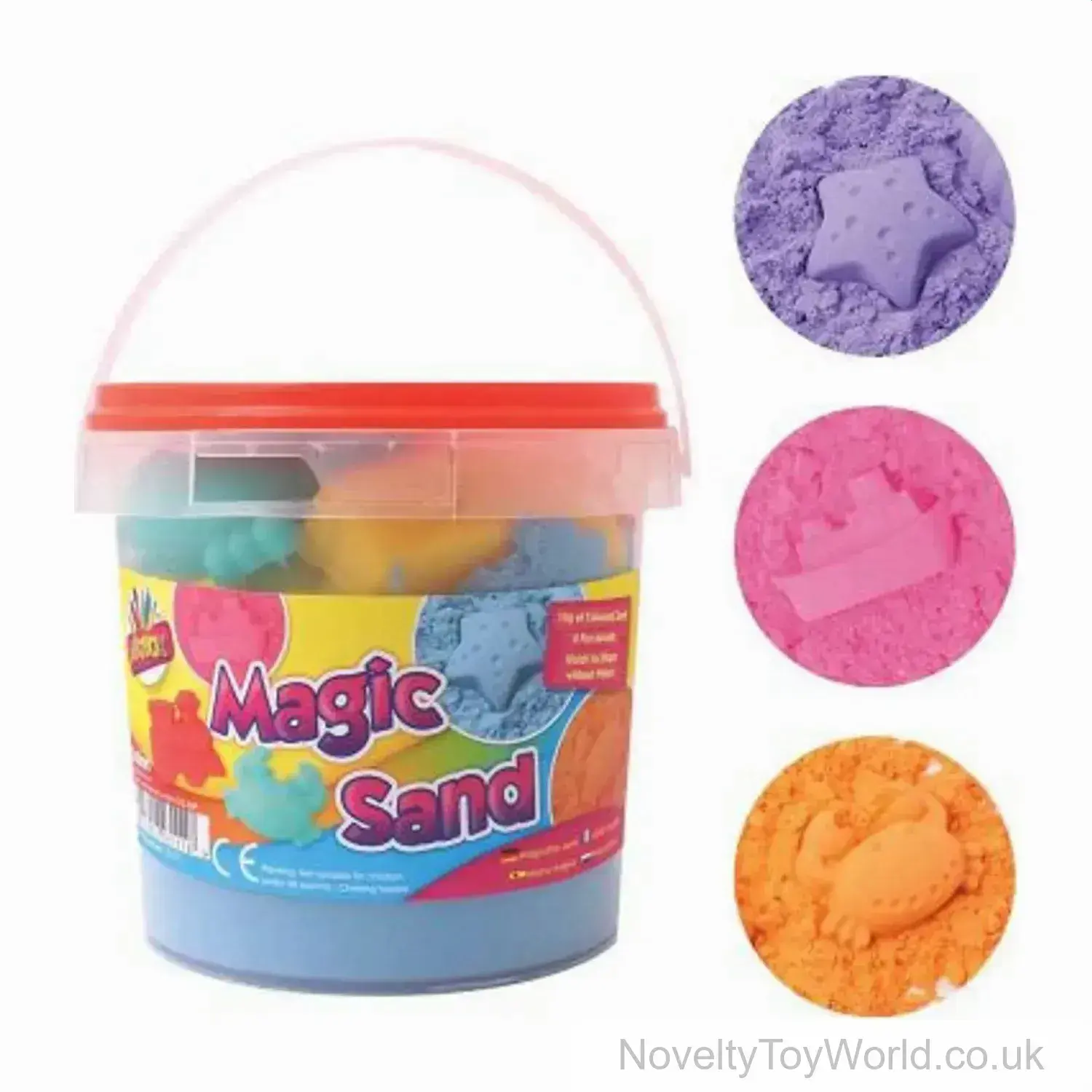 3KG Tub of Coloured Magic Sand With Shapers & Tools